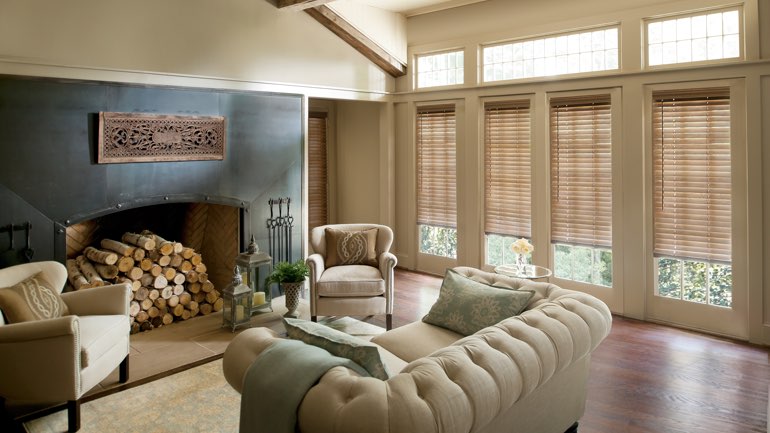 Orlando living room with blinds